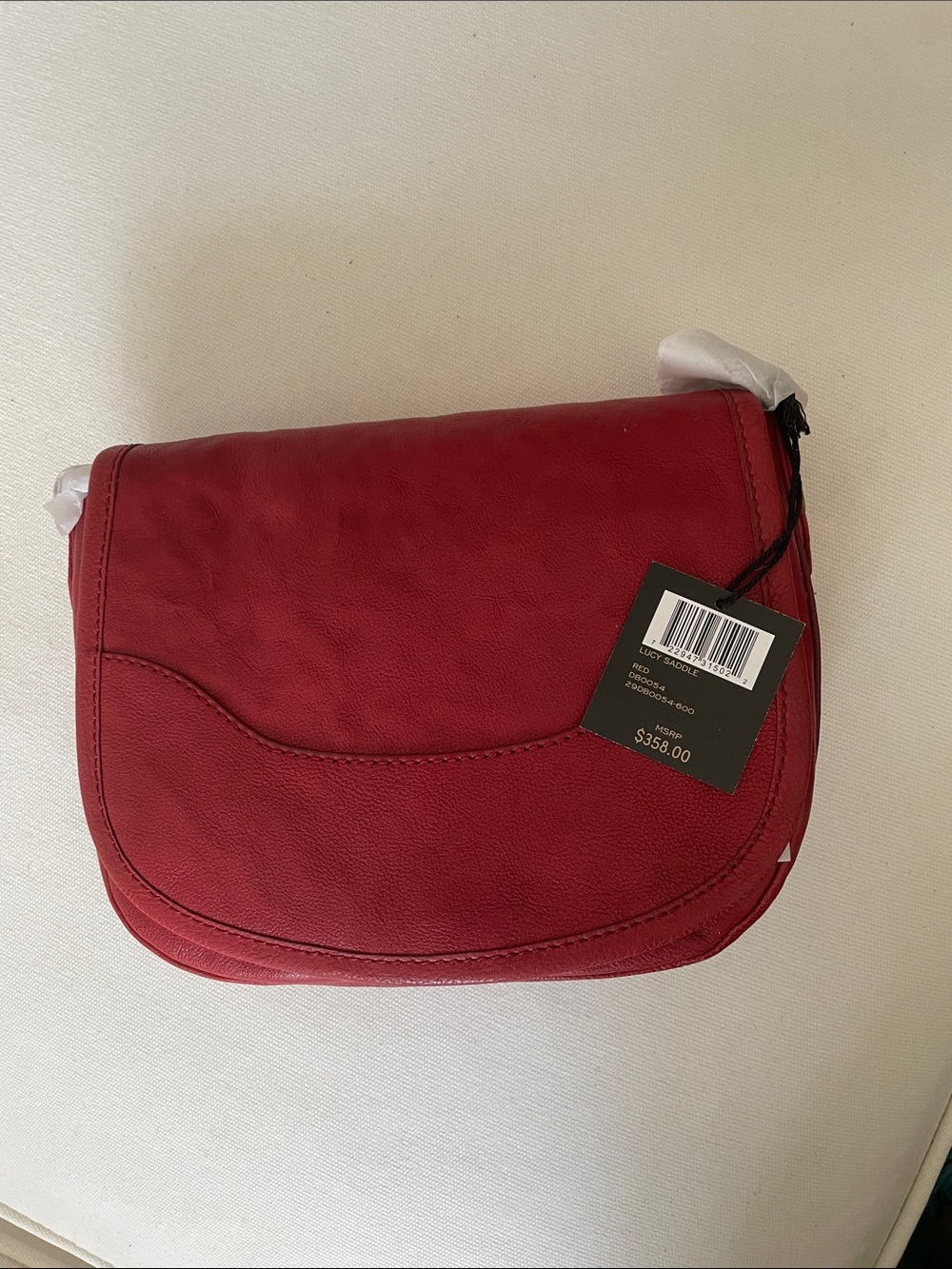 Frye Crimson Leather Crossbody Saddle Bag